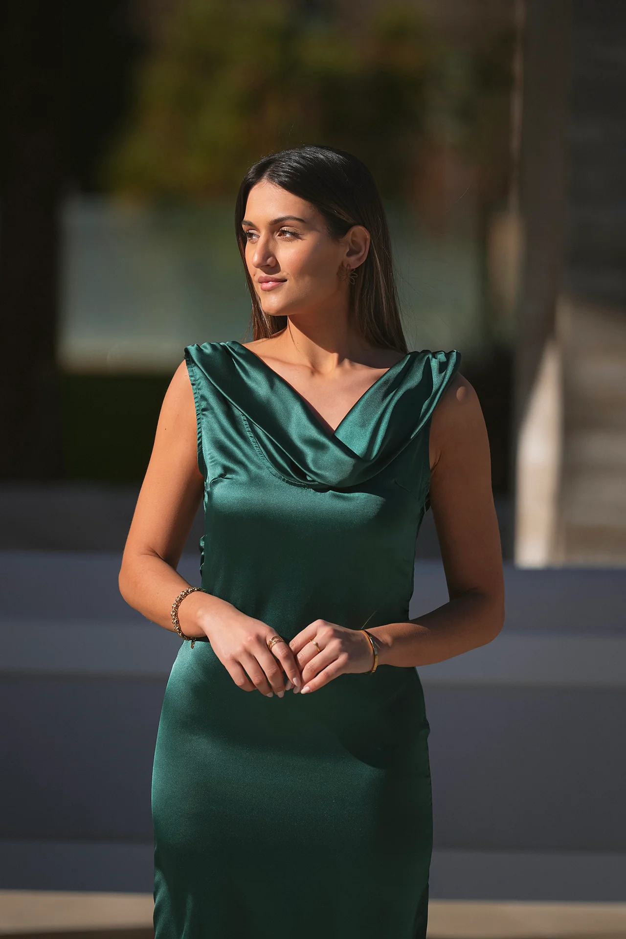 VESTIDO 'AGADIR' VERDE GARRAFA - Image 3
