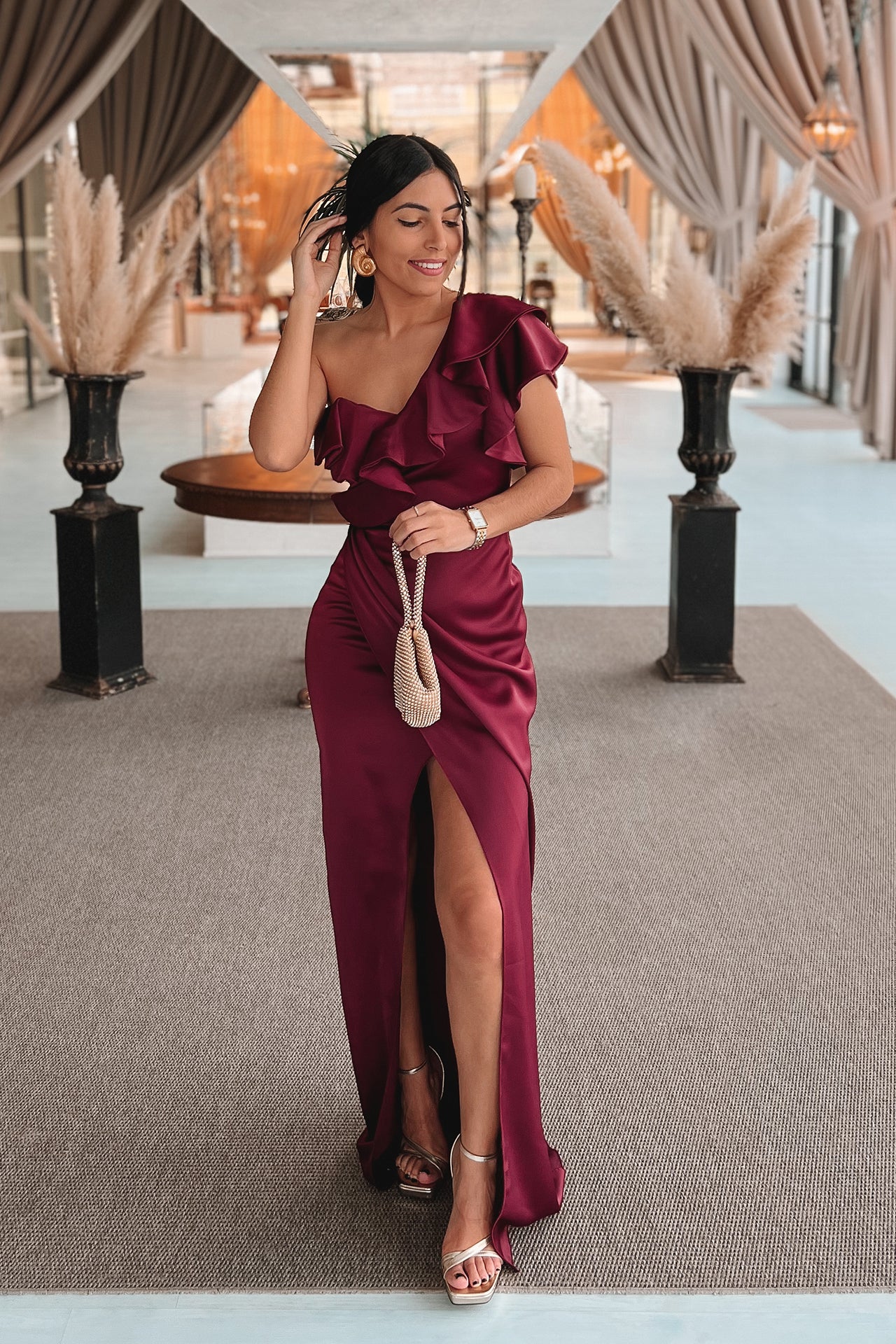 VESTIDO 'CELLY' BURGUNDY - Image 2