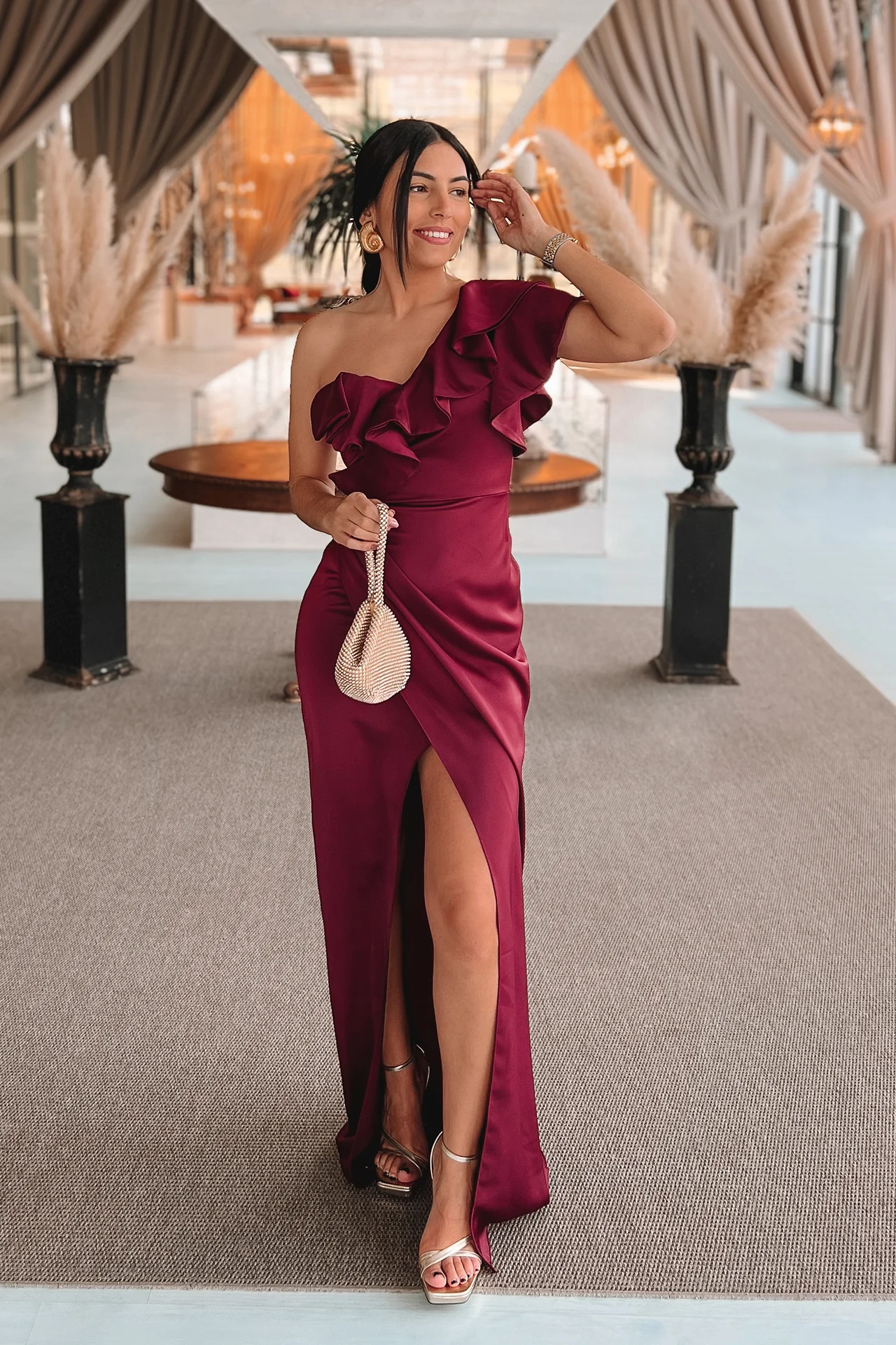 VESTIDO 'CELLY' BURGUNDY - Image 4