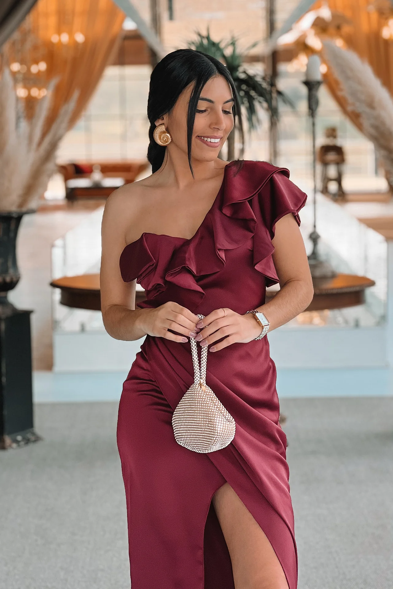VESTIDO 'CELLY' BURGUNDY - Image 5