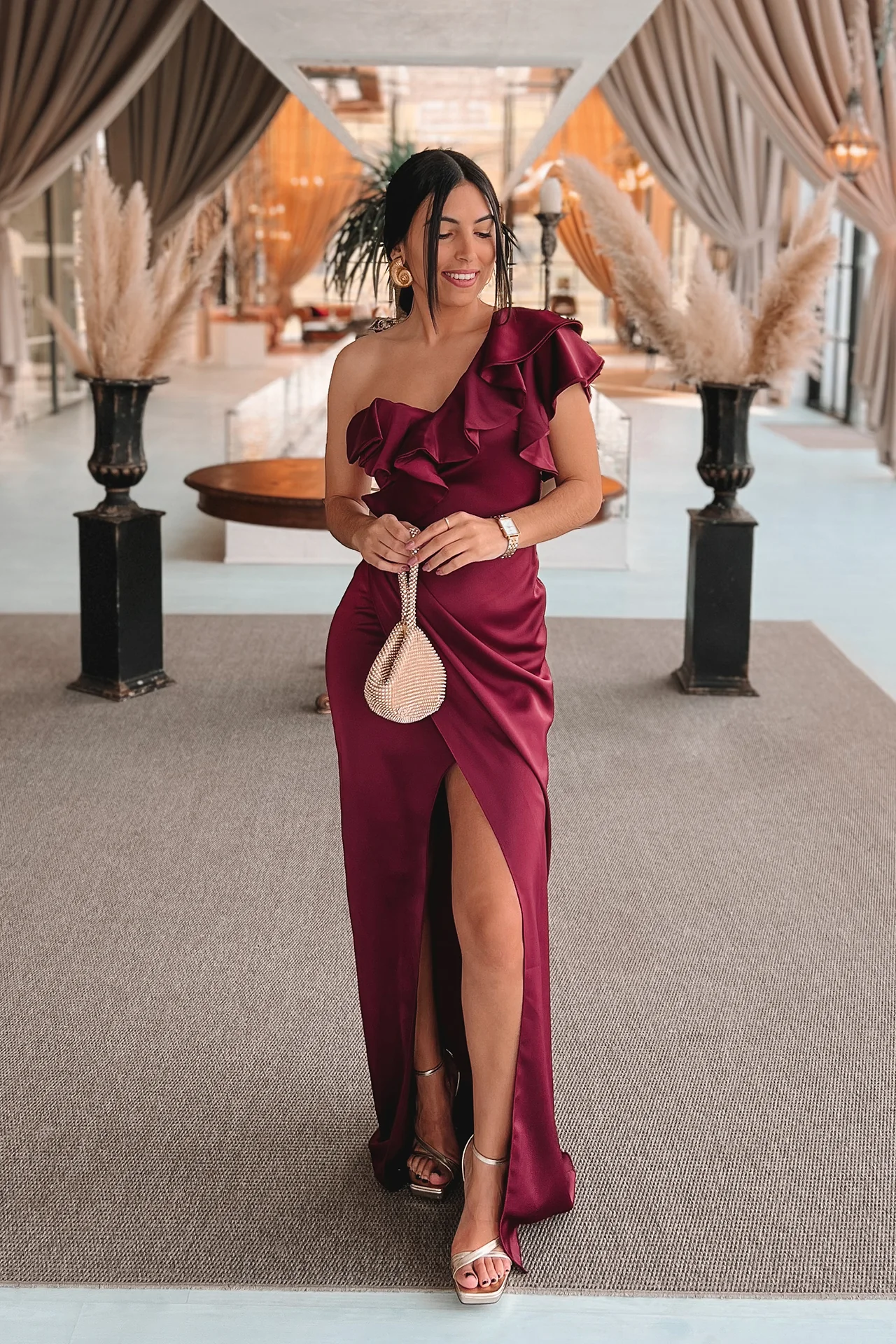 VESTIDO 'CELLY' BURGUNDY - Image 6