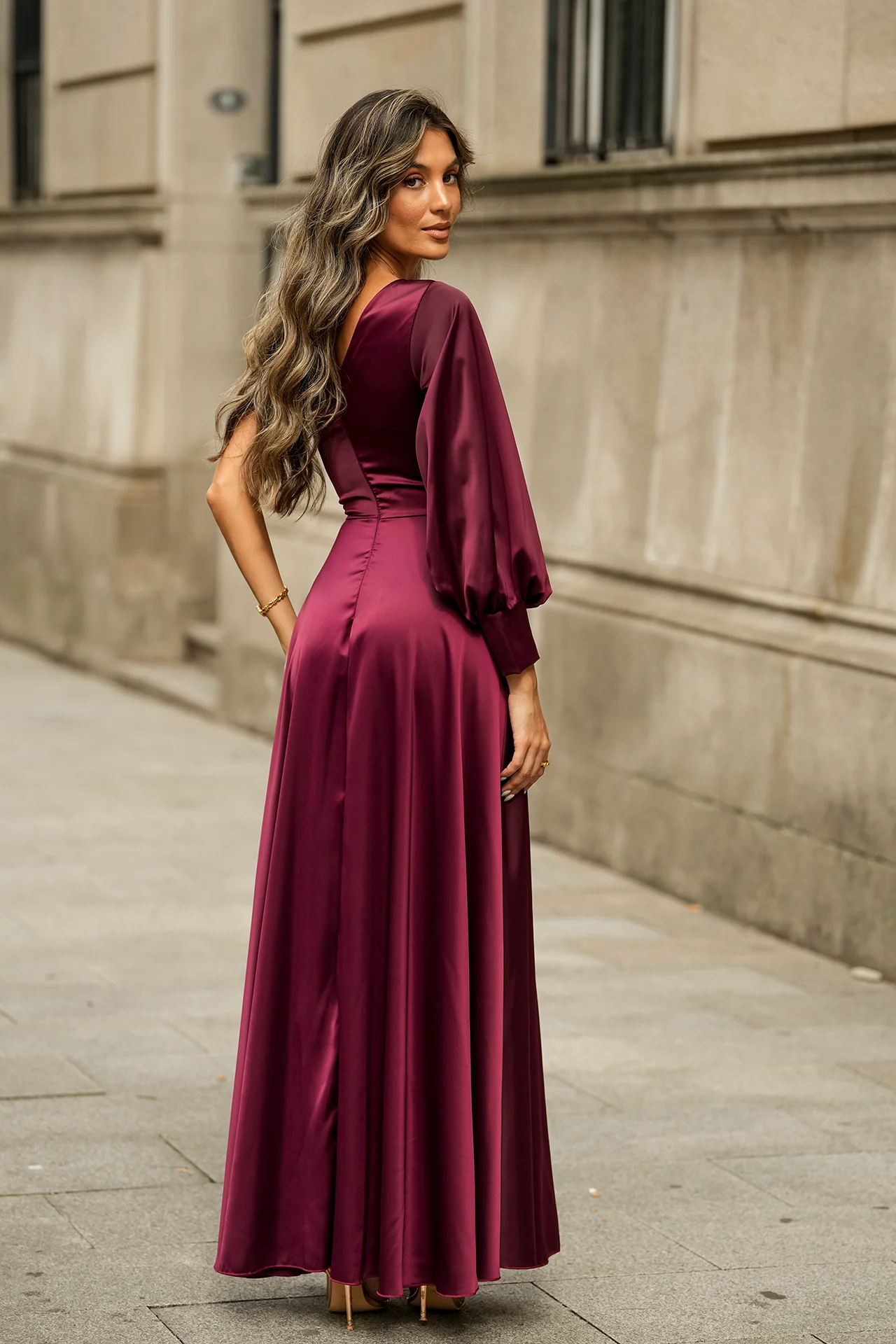 VESTIDO 'FIRENZE' BURGUNDY - Image 3