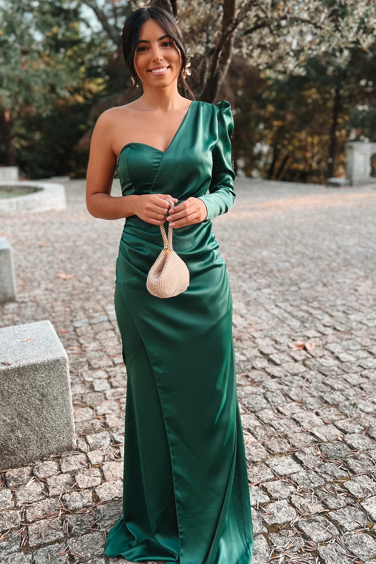 VESTIDO 'GARDÉNIA' VERDE GARRAFA - Image 5