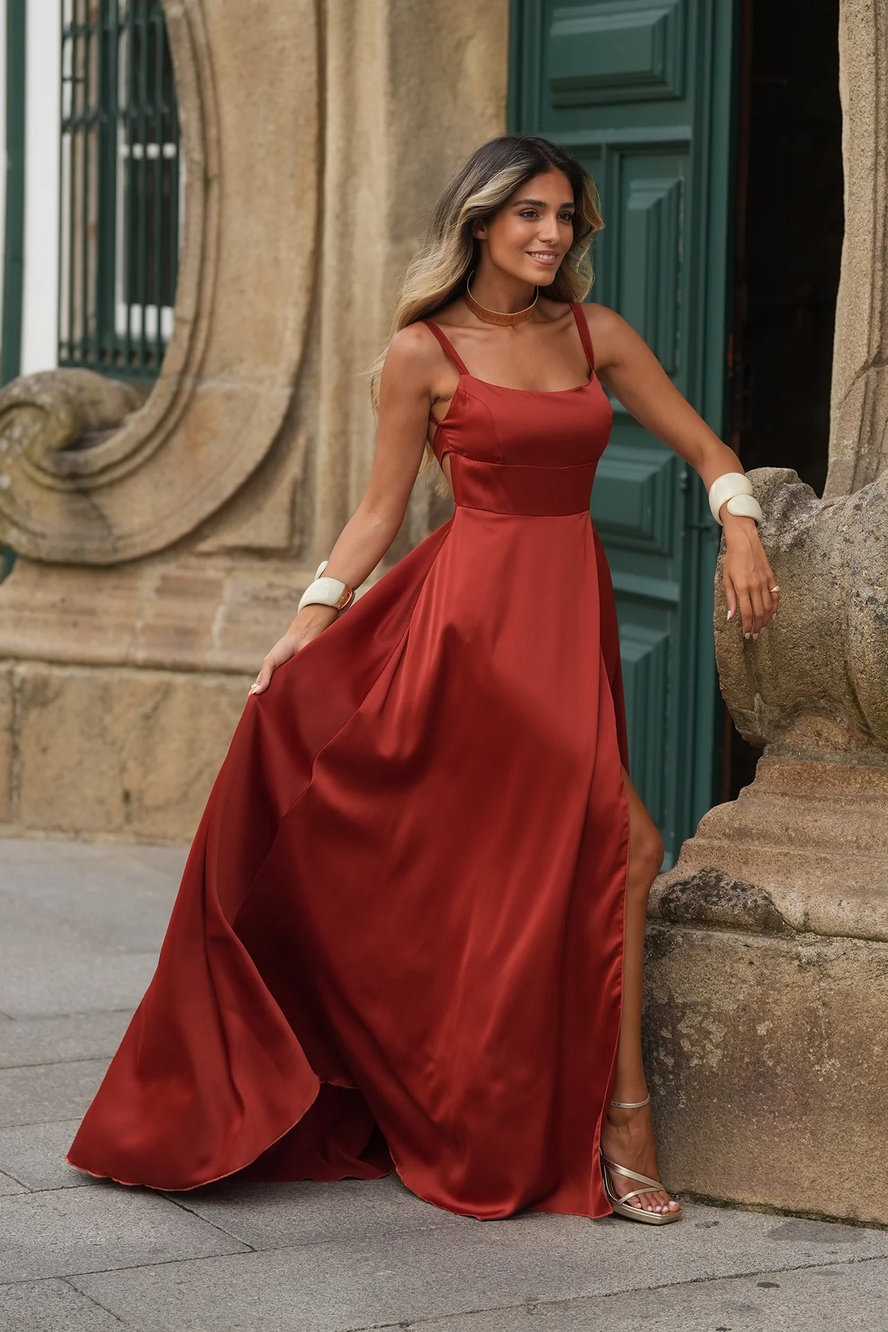 VESTIDO 'LOAN' TERRACOTTA - Image 3