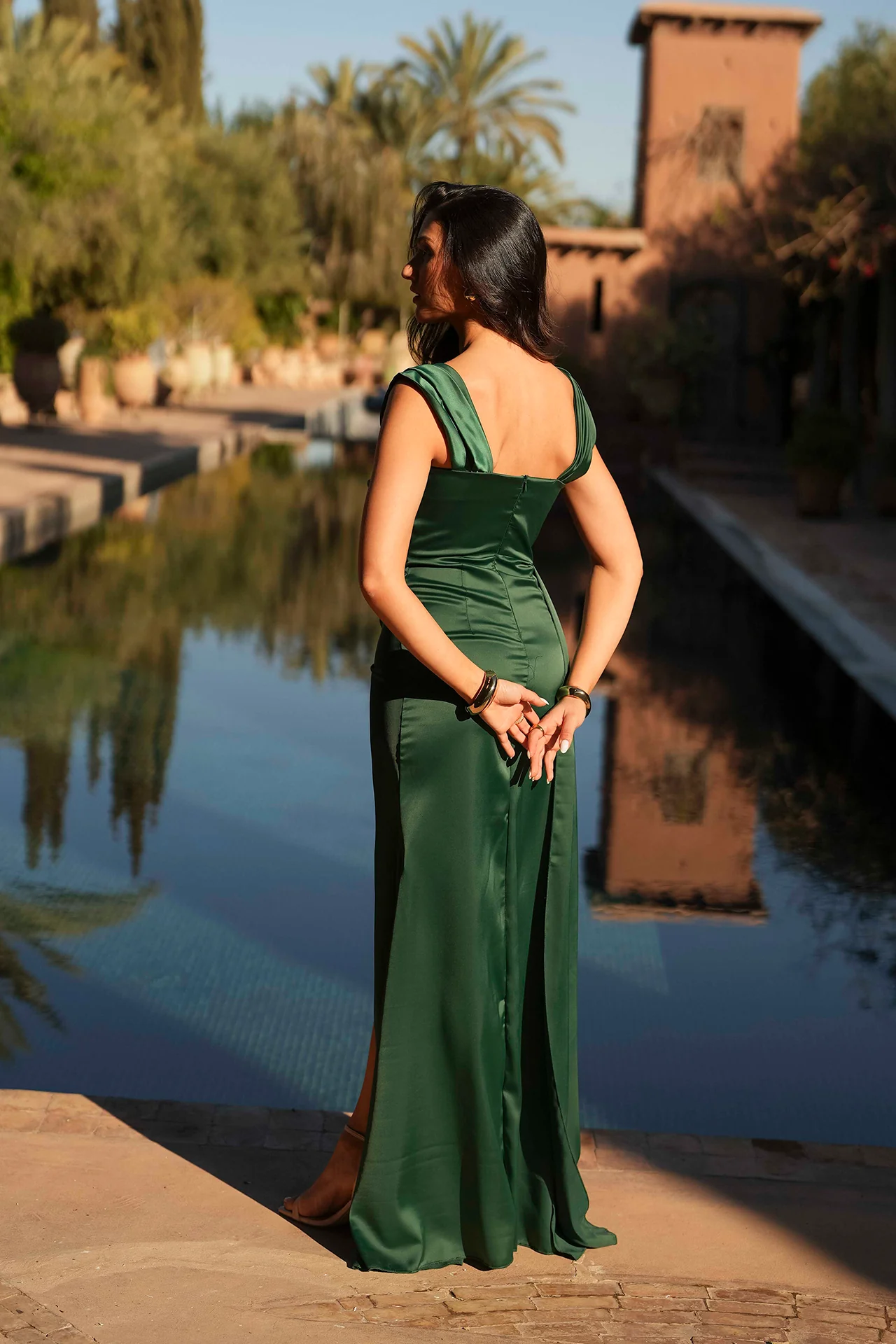 VESTIDO 'BELDI' VERDE GARRAFA - Image 3
