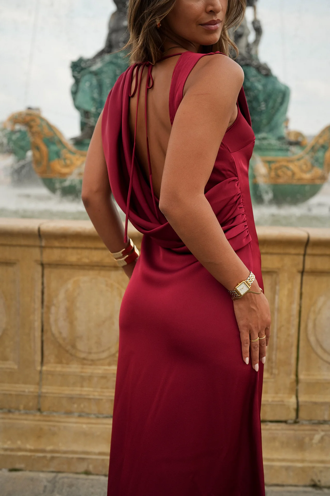 VESTIDO 'CLOVELY' BORDÔ - Image 4