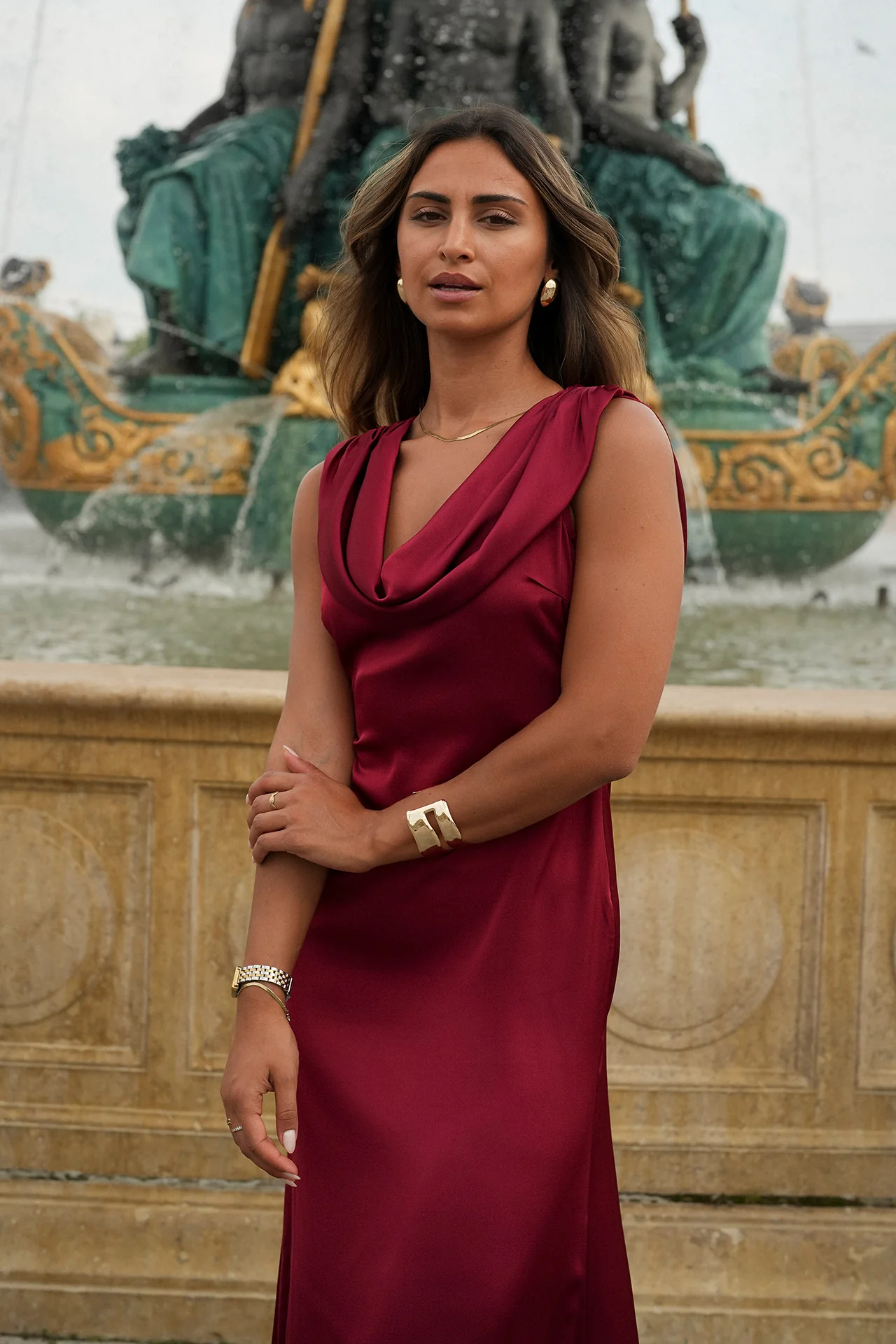 VESTIDO 'CLOVELY' BORDÔ - Image 6
