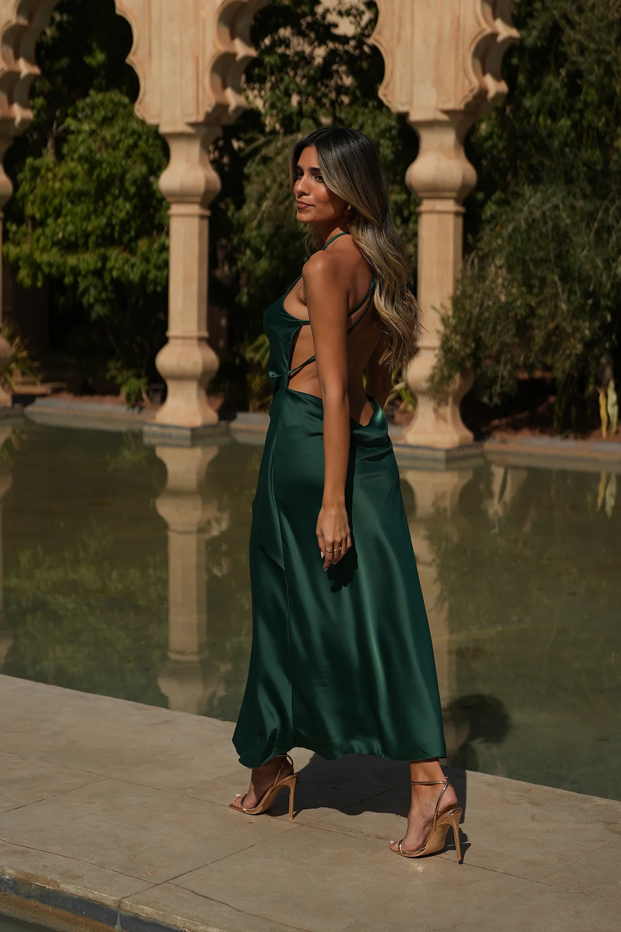 VESTIDO 'DELILAH' VERDE GARRAFA - Image 4