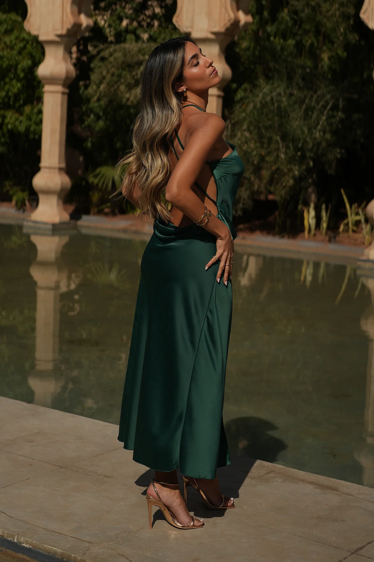 VESTIDO 'DELILAH' VERDE GARRAFA - Image 5