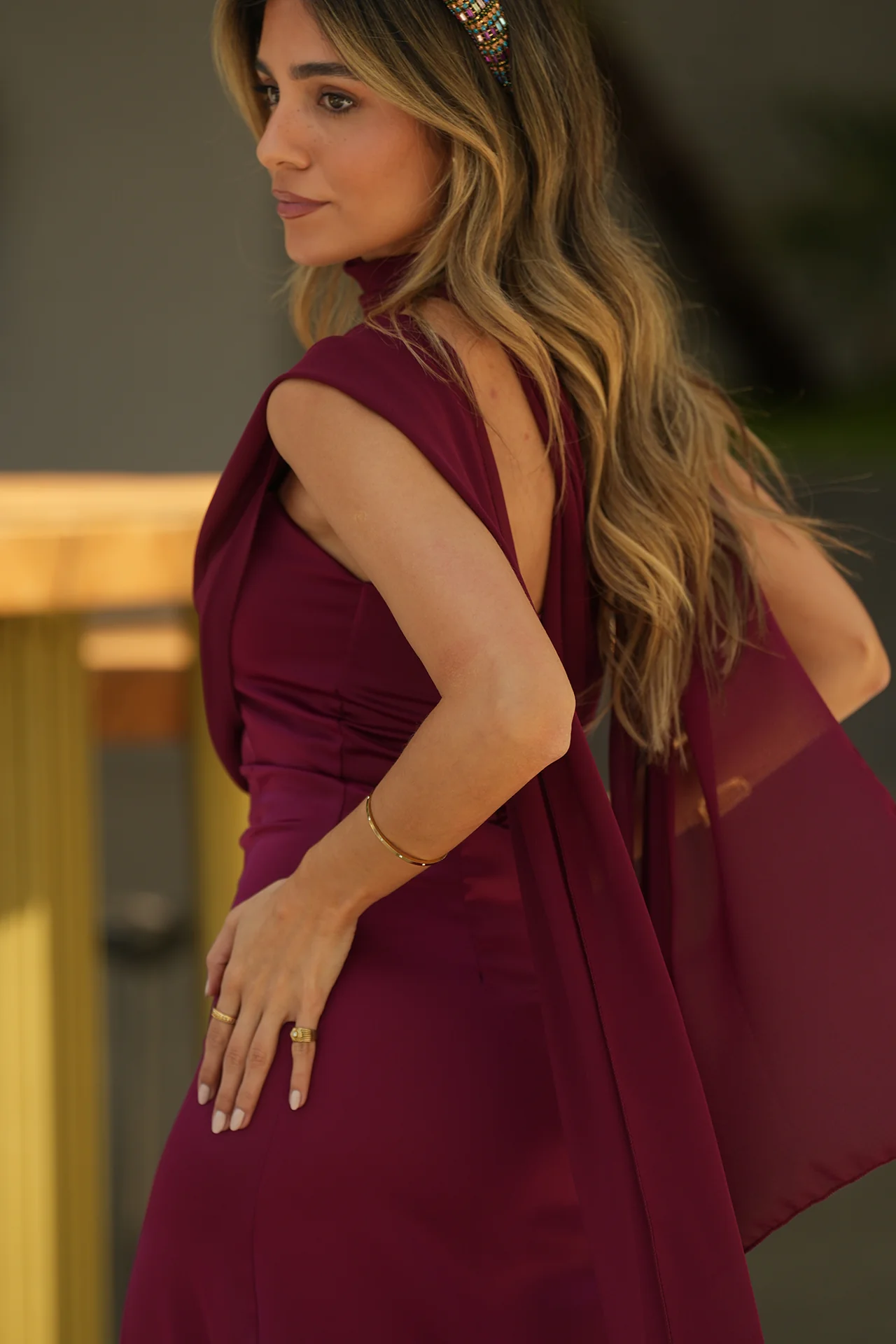 VESTIDO 'GARDEN' BURGUNDY - Image 4