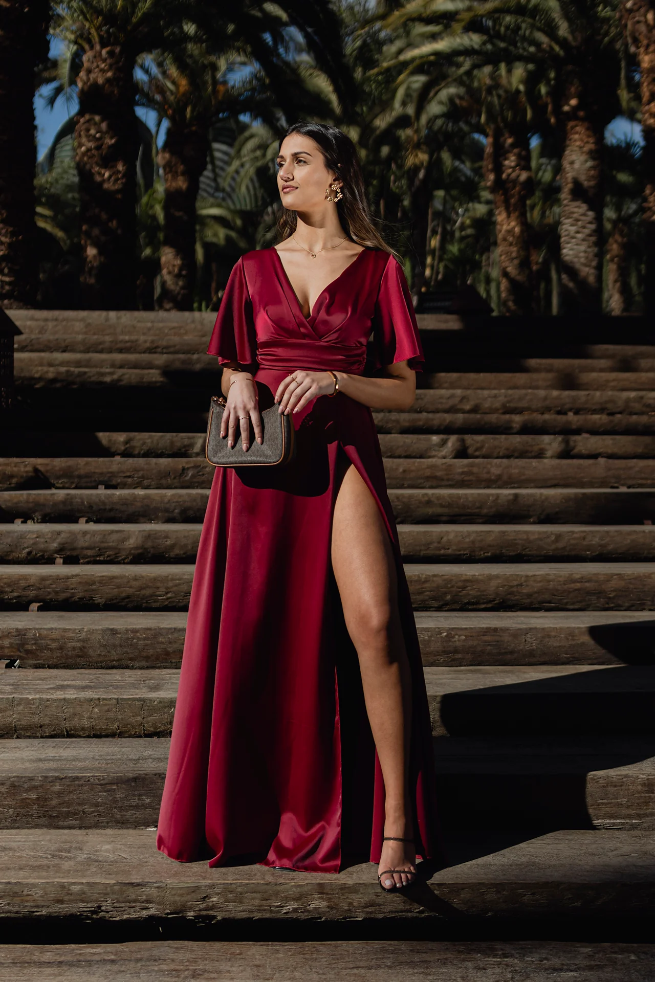 VESTIDO 'GISELLE' BURGUNDY - Image 5