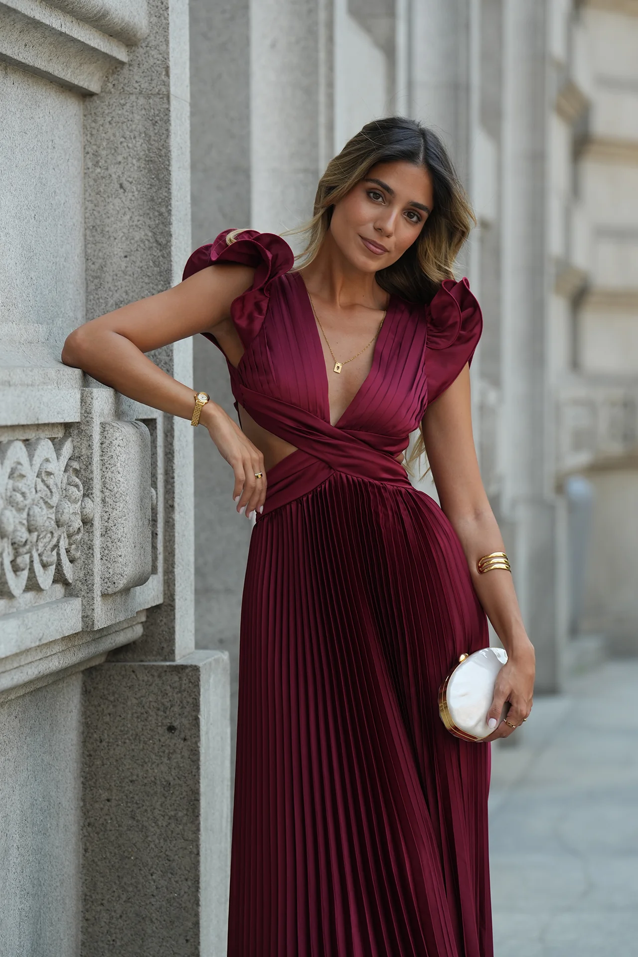 VESTIDO 'JOANNA' BORDÔ - Image 9