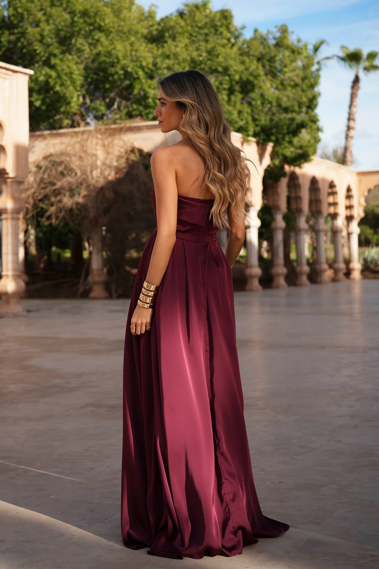 VESTIDO 'LEILA' BURGUNDY - Image 3