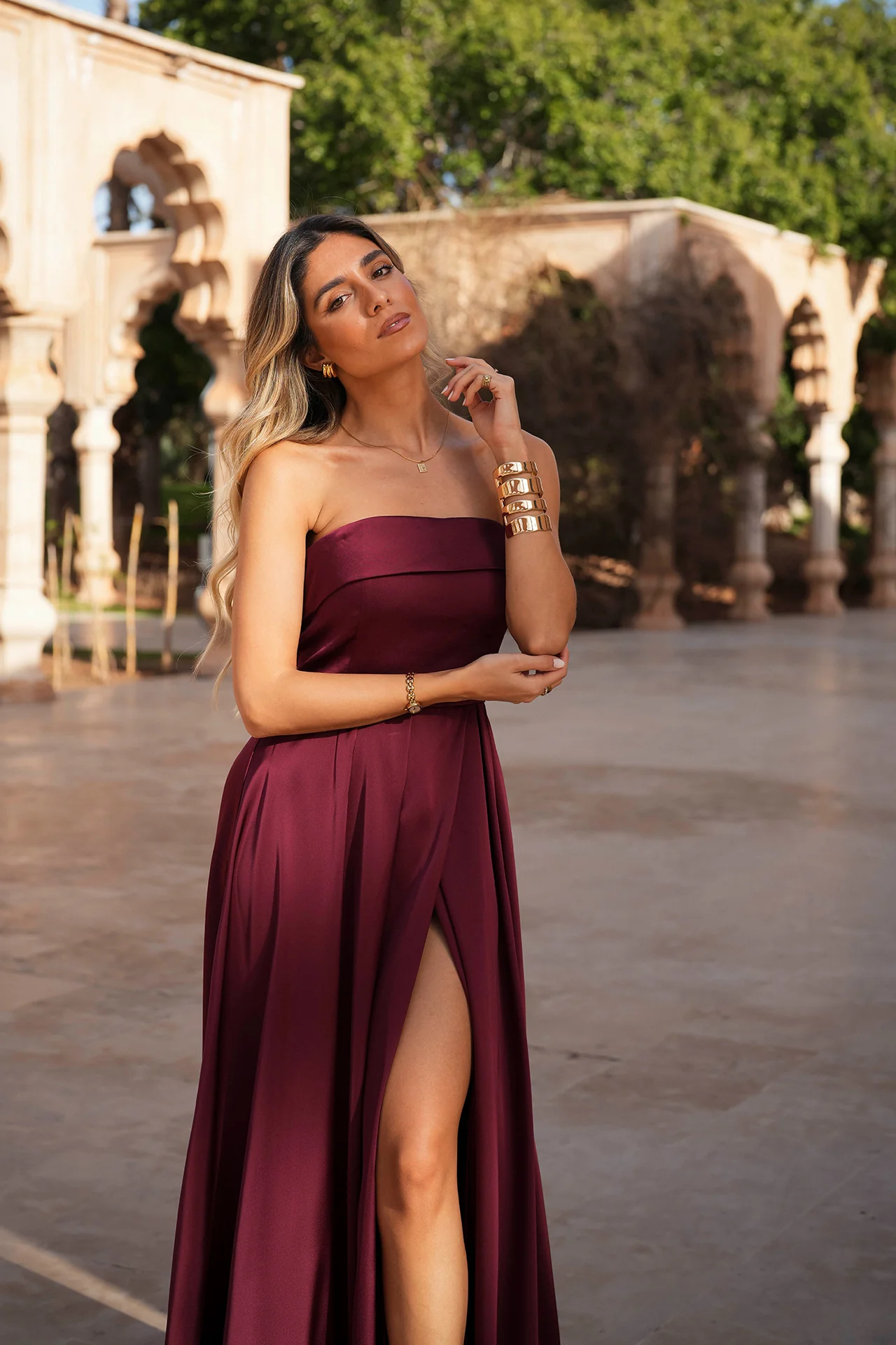 VESTIDO 'LEILA' BURGUNDY - Image 5