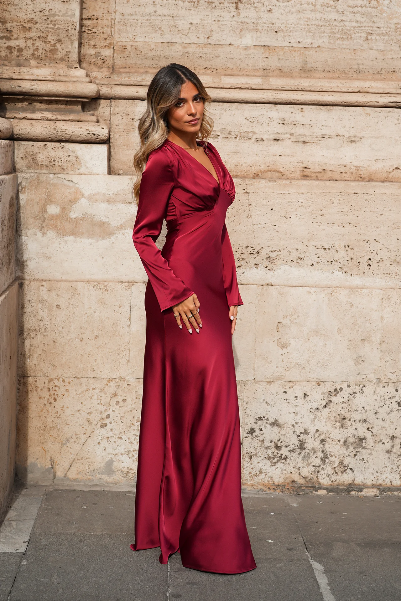VESTIDO 'LEONIE' BORDÔ - Image 6