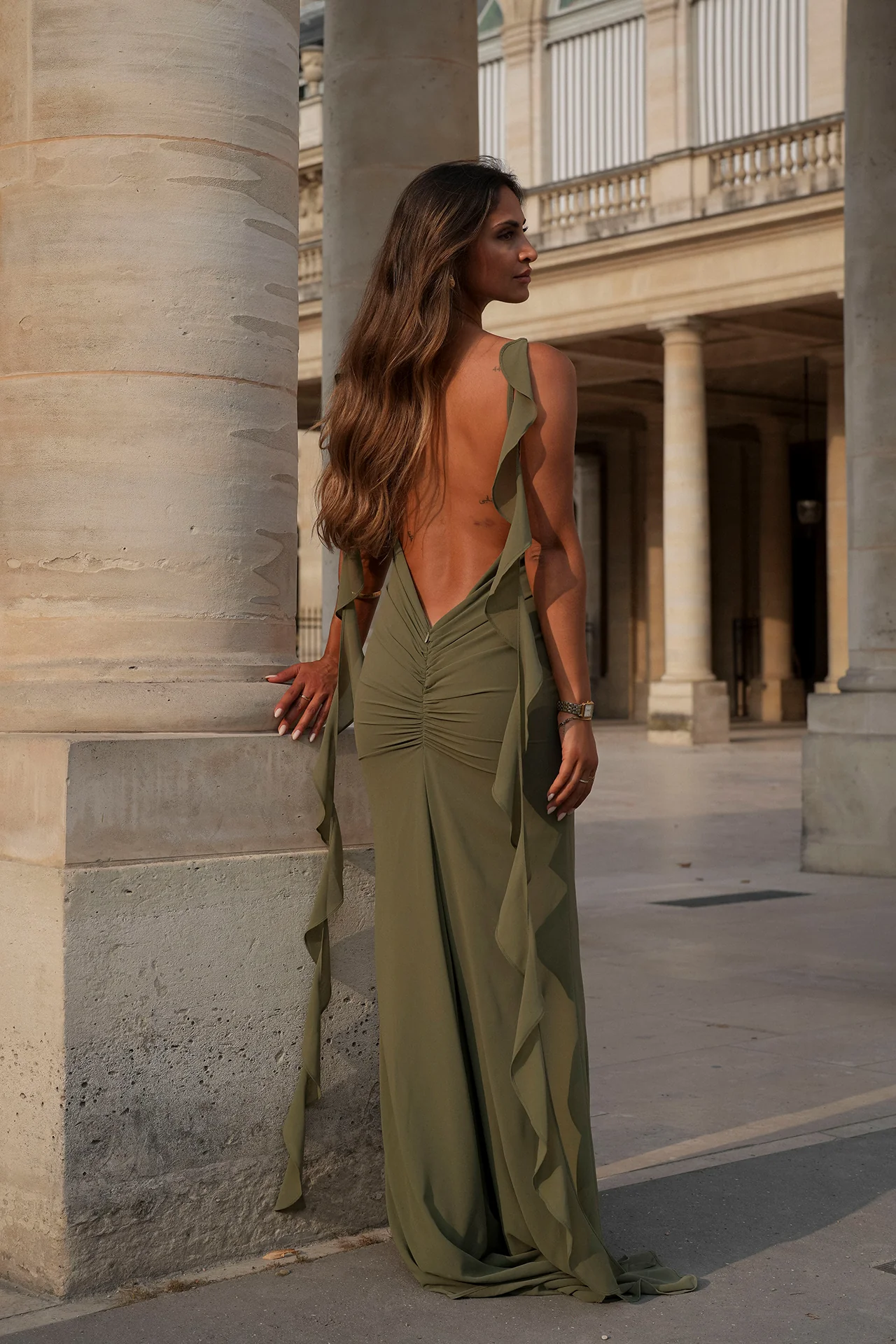VESTIDO 'NURIAH' VERDE OLIVA - Image 3