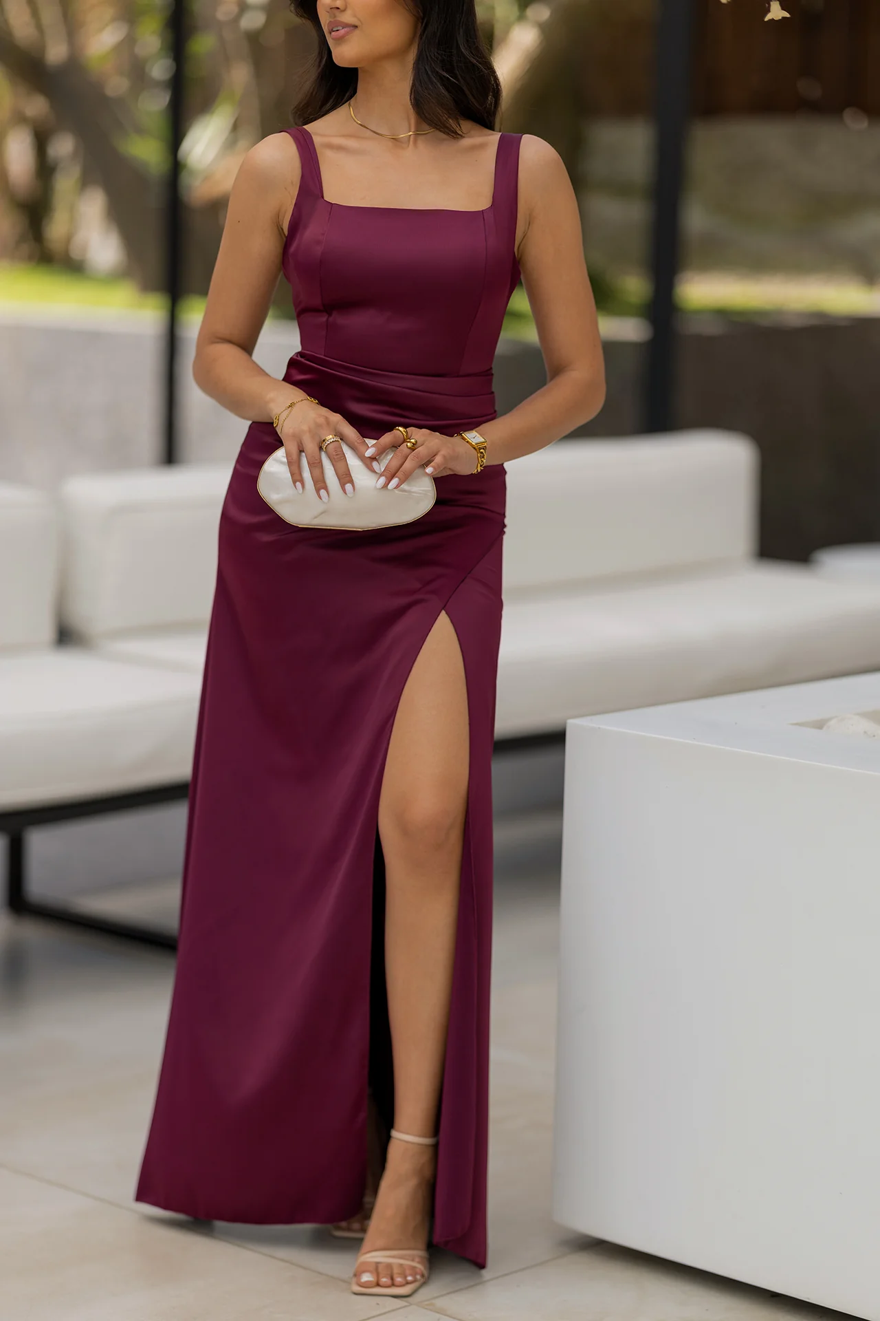 VESTIDO 'PALOMA' BURGUNDY - Image 4