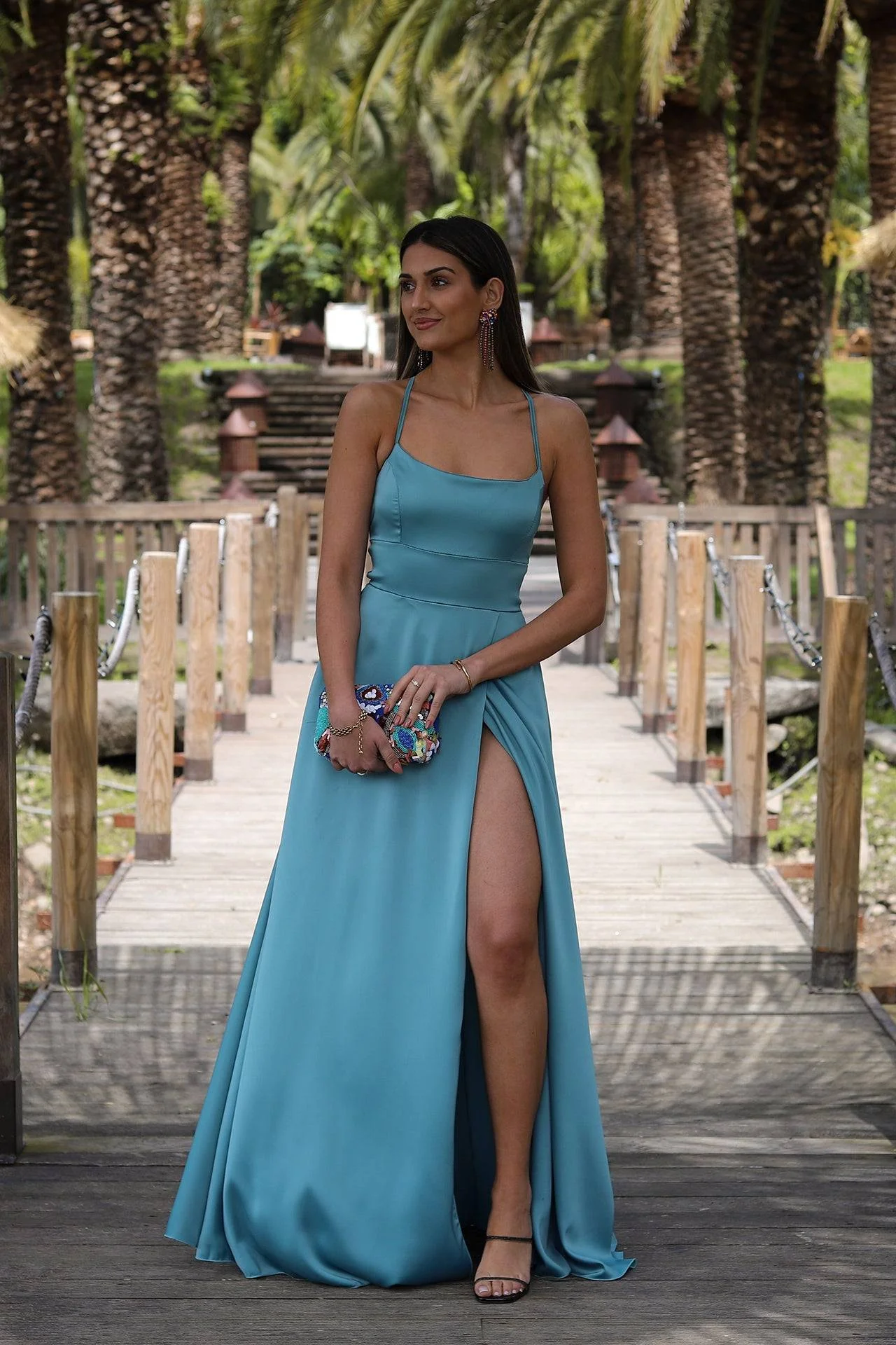 VESTIDO 'SAMANTHA' AZUL GRISÁCEO - Image 4